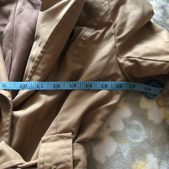 DKNY Tan Trench Coat with Belt - Picture 10 of 14
